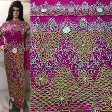 Load image into Gallery viewer, Latest Trending All Crystal stone work Net Lace George wrapper set for Africans - NLVG097