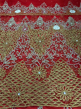 Load image into Gallery viewer, Latest Trending All Crystal stone work Net Lace George wrapper set for Africans - NLVG097