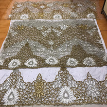 Load image into Gallery viewer, Nigerian Green Crystal Glass Stone Net Lace VIP George Wrapper with blouse - NLVG099