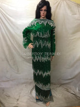 Load image into Gallery viewer, Latest Fringes Design Net Lace Designer George Wrapper with blouse - NLVG101