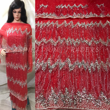 Load image into Gallery viewer, Latest Fringes Design Net Lace Designer George Wrapper with blouse - NLVG101