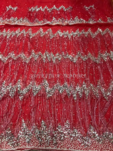 Load image into Gallery viewer, Latest Fringes Design Net Lace Designer George Wrapper with blouse - NLVG101