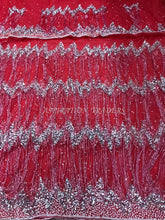 Load image into Gallery viewer, Latest Fringes Design Net Lace Designer George Wrapper with blouse - NLVG101