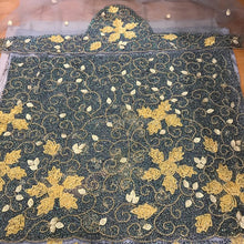 Load image into Gallery viewer, GREY Heavy beaded Net lace Full work VIP George Wrapper set - NLVG110