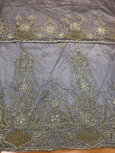 Load image into Gallery viewer, Asobie Order Net fabric Hand Work Heavy beaded George wrapper With Blouse- NLVG117