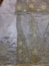 Load image into Gallery viewer, Asobie Order Net fabric Hand Work Heavy beaded George wrapper With Blouse- NLVG117