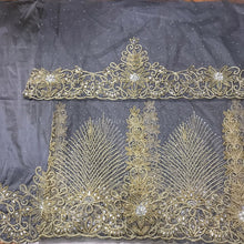 Load image into Gallery viewer, African Wedding New Trending Grey Color Net and Silk George Wrapper with blouse- NLVG118