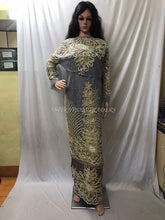 Load image into Gallery viewer, African Wedding New Trending Grey Color Net and Silk George Wrapper with blouse- NLVG118