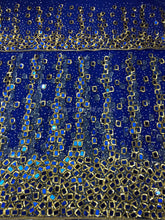 Load image into Gallery viewer, 2023 Trending Mirror work Nigerian Wedding Net heavy Beaded George Wrapper With Blouse - NLVG120