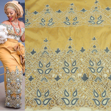 Load image into Gallery viewer, African Style Heavy Pearl Beaded George With Blouse For Igbo Wedding- PBG031