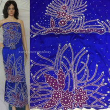 Load image into Gallery viewer, Latest Royle Blue Pearl Heavy Beaded George With Fancy Beaded Blouse- PBG033
