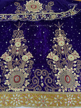 Load image into Gallery viewer, High Quality Heavy Beaded Velvet George For African Wedding Dresses - VG008