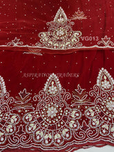Load image into Gallery viewer, African Style Heavy Beaded Velvet George Wrapper With 2 Yard Blouse- VG013