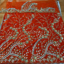 Load image into Gallery viewer, Beautiful High Grade Velvet Heavy Beaded George Wrapper with Net Blouse - VG018