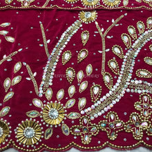 Load image into Gallery viewer, Beautiful High Grade Velvet Heavy Beaded George Wrapper with Net Blouse - VG018