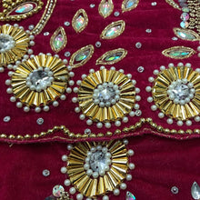 Load image into Gallery viewer, Beautiful High Grade Velvet Heavy Beaded George Wrapper with Net Blouse - VG018