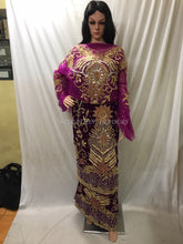 Load image into Gallery viewer, Velvet Fabric Trending Indian African George wrapper set for Bella Bride - VG024