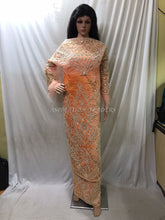 Load image into Gallery viewer, Exclusive Designer Heavily Beaded Velvet Fabric African George wrapper set - VG030