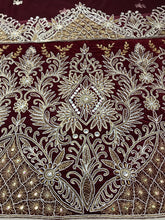 Load image into Gallery viewer, Exclusive Designer Heavily Beaded Velvet Fabric African George wrapper set - VG030