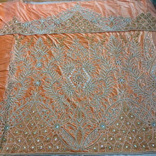 Load image into Gallery viewer, Exclusive Designer Heavily Beaded Velvet Fabric African George wrapper set - VG030