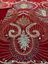 Load image into Gallery viewer, Eclusive Designer Red Color Trending African Wedding Bridal George wrapper set - VG035