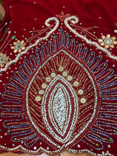 Load image into Gallery viewer, Eclusive Designer Red Color Trending African Wedding Bridal George wrapper set - VG035