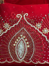 Load image into Gallery viewer, Eclusive Designer Red Color Trending African Wedding Bridal George wrapper set - VG035