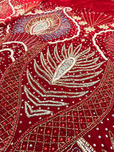 Load image into Gallery viewer, Eclusive Designer Red Color Trending African Wedding Bridal George wrapper set - VG035