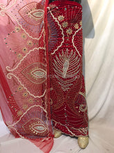 Load image into Gallery viewer, Eclusive Designer Red Color Trending African Wedding Bridal George wrapper set - VG035