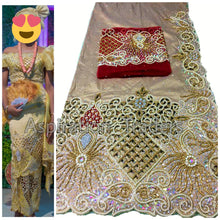 Load image into Gallery viewer, Beautiful Trending African George Wrapper with sequins George set - HB160
