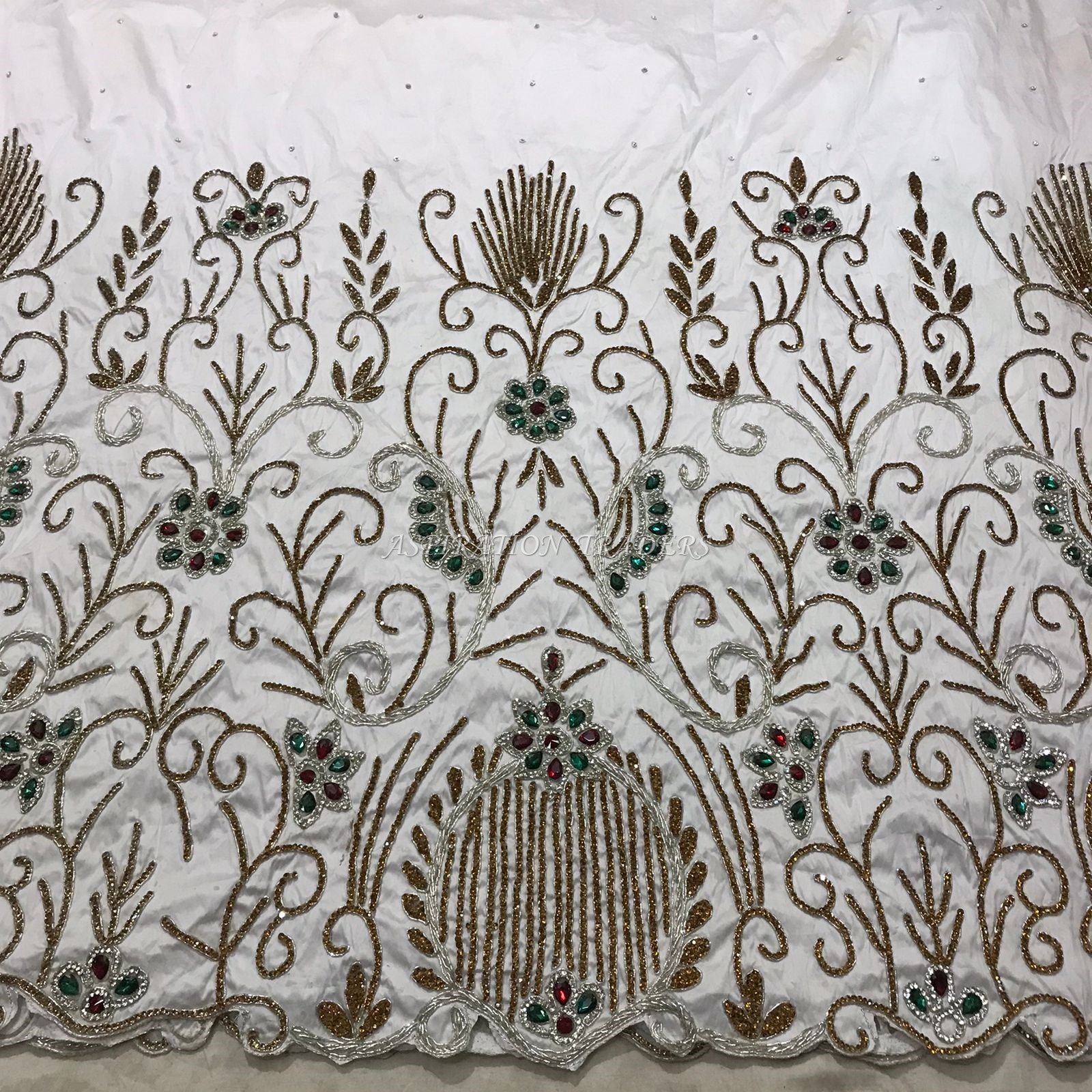 GOLDEN Rhinestone Applique Applique on Taffeta fabric - AP043