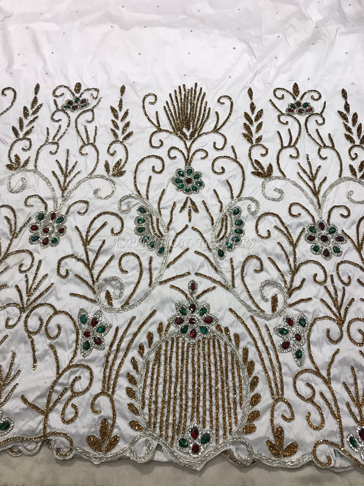 GOLDEN Rhinestone Applique Applique on Taffeta fabric - AP043
