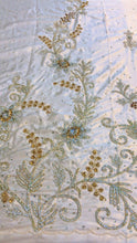 Load image into Gallery viewer, Super Sparkle Silver Rhinestone Full Length Bridal Applique on satin fabric - AP044
