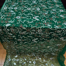 Load image into Gallery viewer, Emerald Green Crystal stone beaded Applique Design - AP047
