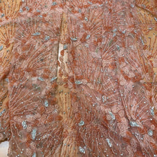 Load image into Gallery viewer, Exclusive Peach coloured Crystal stone Work  Applique Design - AP054
