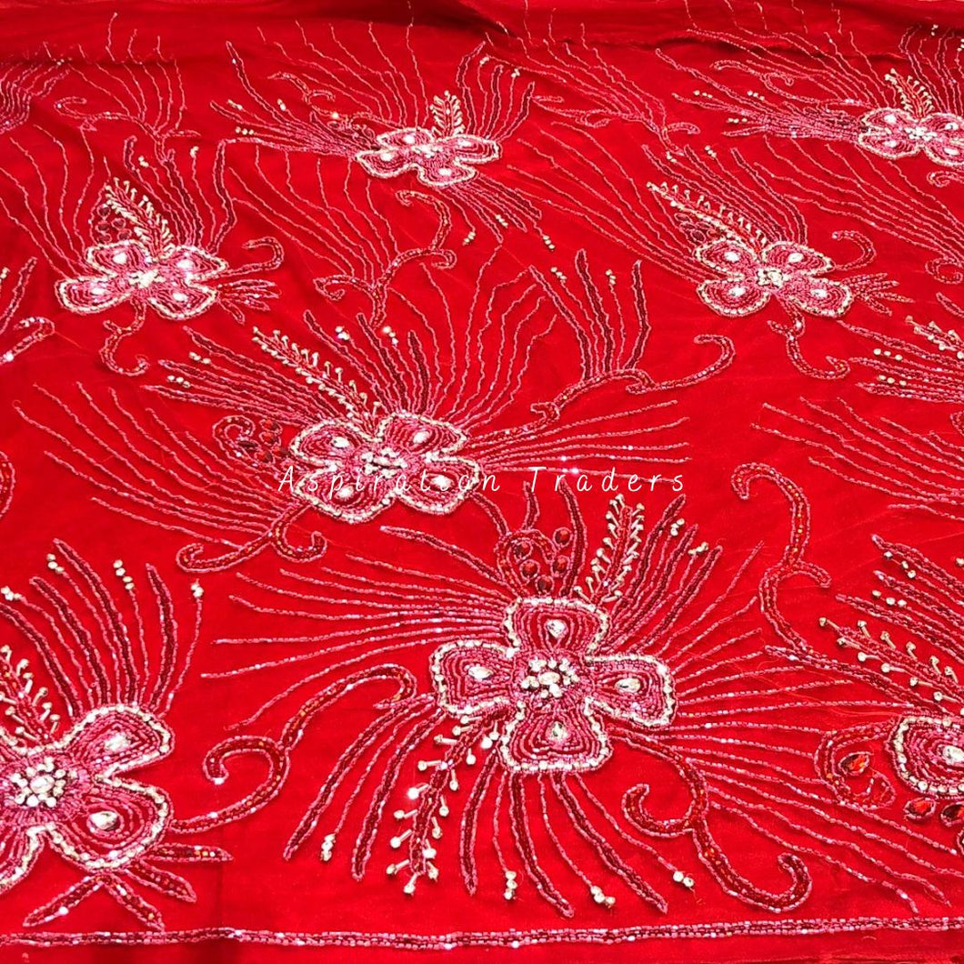 Radiant Designer Crystal Stone Red Applique - AP058