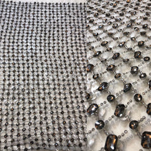 Load image into Gallery viewer, Gorgeous Silver Designer Crystal Stone work Applique Design - AP060
