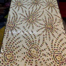 Load image into Gallery viewer, Glamorous Gold Designer Crystal Stone work Applique Design - AP061
