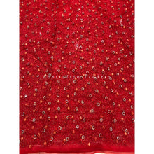Load image into Gallery viewer, Ravishing Red Crystal stone Handmade Beaded Designer Applique - AP066
