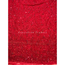 Load image into Gallery viewer, Radiant Red Crystal Handmade Beaded Designer Applique - AP062

