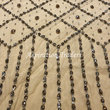 Load image into Gallery viewer, Glamours Gold Designer set of Applique with crystal stones AP072
