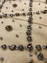 Load image into Gallery viewer, Glamours Gold Designer set of Applique with crystal stones AP072
