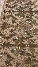 Load image into Gallery viewer, Eye Catching Acrylic Mirror with Heavy Gold Work Applique Designer Set AP073
