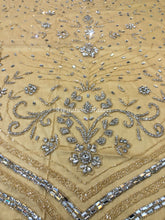 Load image into Gallery viewer, Splashy Champagne Gold crystal Stone work Applique Designer set AP076
