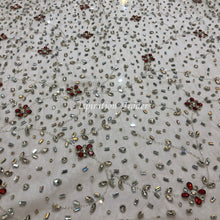 Load image into Gallery viewer, Lily White Applique With Different crystal Stone Work Designer Set AP079
