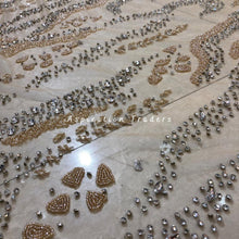 Load image into Gallery viewer, Gorgeous Champagne Gold Designer Crystal Stone Applique - AP083
