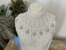 Load image into Gallery viewer, Luxurious White Fringes Beaded Poncho Cape - BDP003
