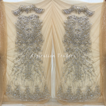 Load image into Gallery viewer, Gold Luxury Beaded Sequence Hand Embroidered work Designer Dress DD 109
