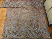 Load image into Gallery viewer, ROSE GOLD hand made beaded African Wedding George wrapper Set - HB187
