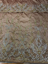 Load image into Gallery viewer, ROSE GOLD hand made beaded African Wedding George wrapper Set - HB187
